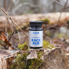 Concept image showing bucks attracted by rack rub gel