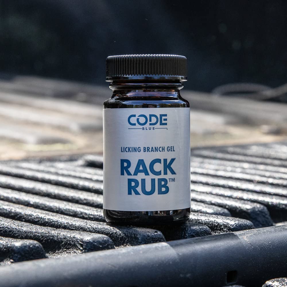 Code Blue Rack Rub Gel on a branch demonstrates even coverage