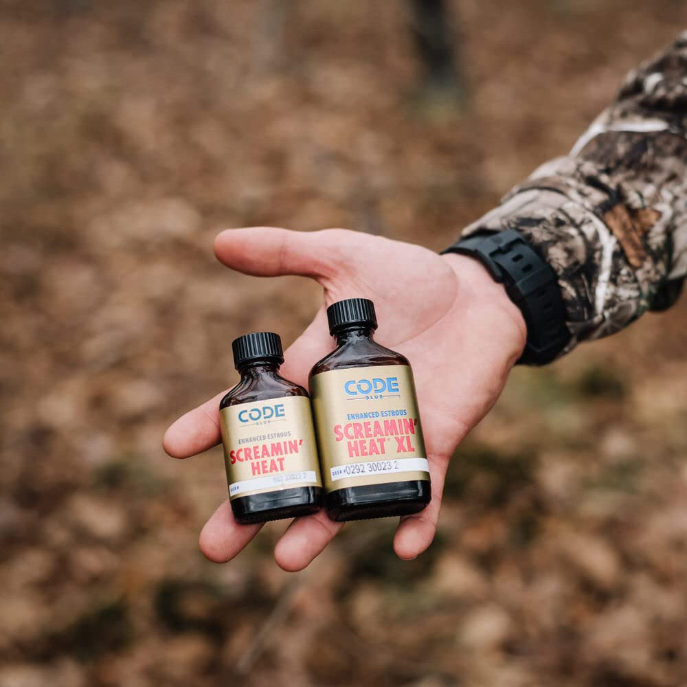Code Blue Screamin Heat natural estrous secretions add realism for bucks