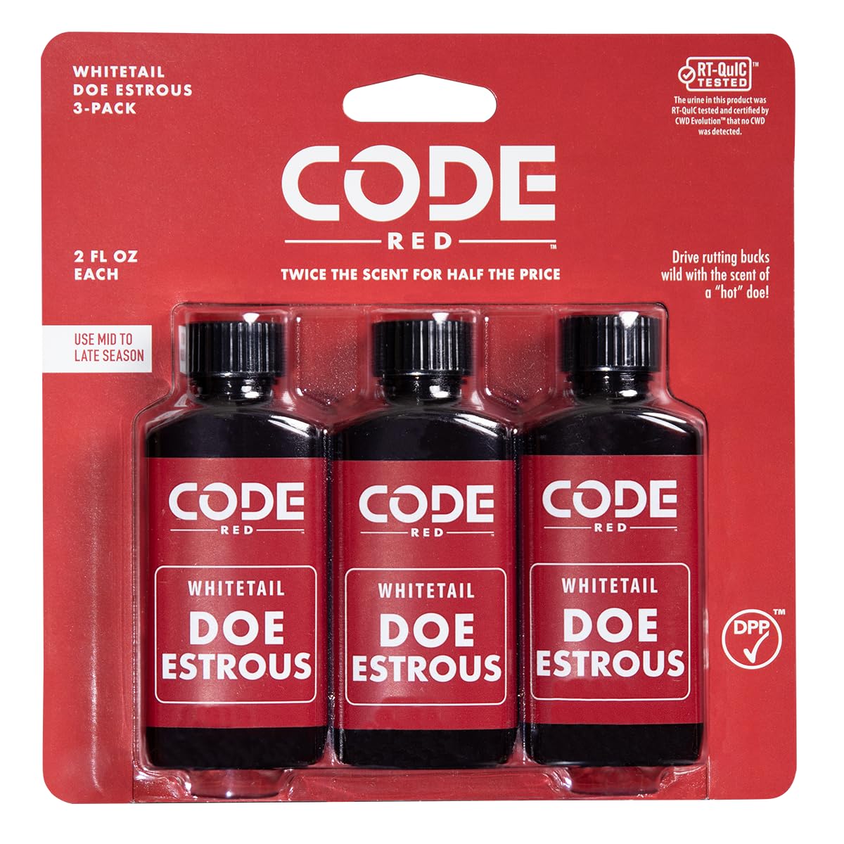 Code Blue Whitetail Doe Estrous triple-pack 2oz bottles