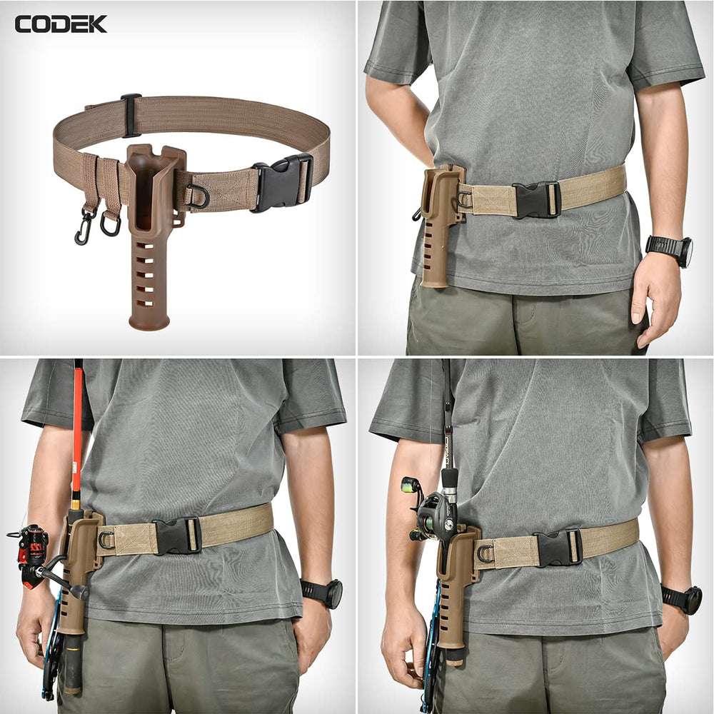 ABS plastic rod holder insert with durable nylon belt construction