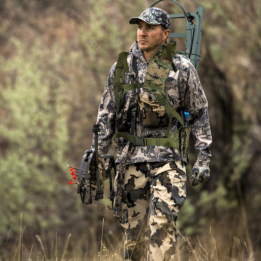 Codree Tree Stand Harness adjustable strap system fits a range of body types.