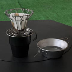 Coffee Drip Spout stainless-steel construction ensures durable, safe use on trails.