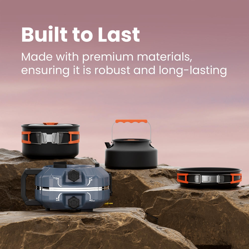 Cofiyard 20,000 BTU heat output for versatile outdoor cooking.