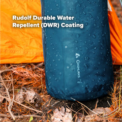 Rugged ripstop fabric of Coghlan's 15L Stuff Sack for durable outdoor use