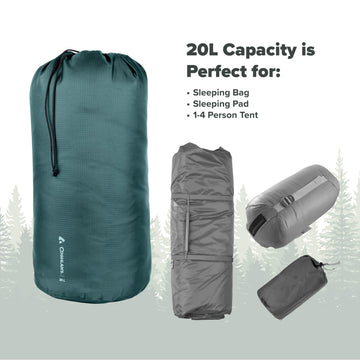 Coghlan's Stuff Bag packs down small for lighter backpacking setups