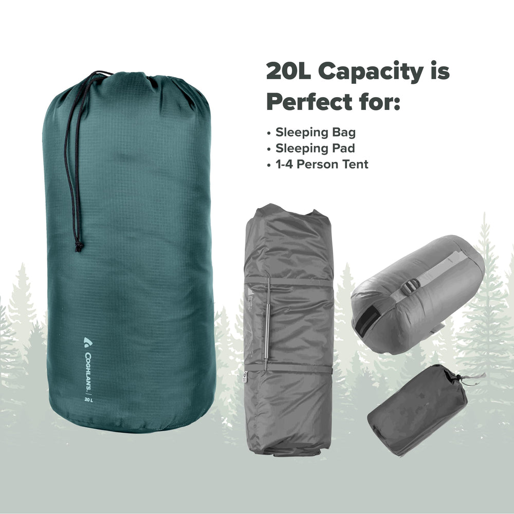 Coghlan's Stuff Bag packs down small for lighter backpacking setups