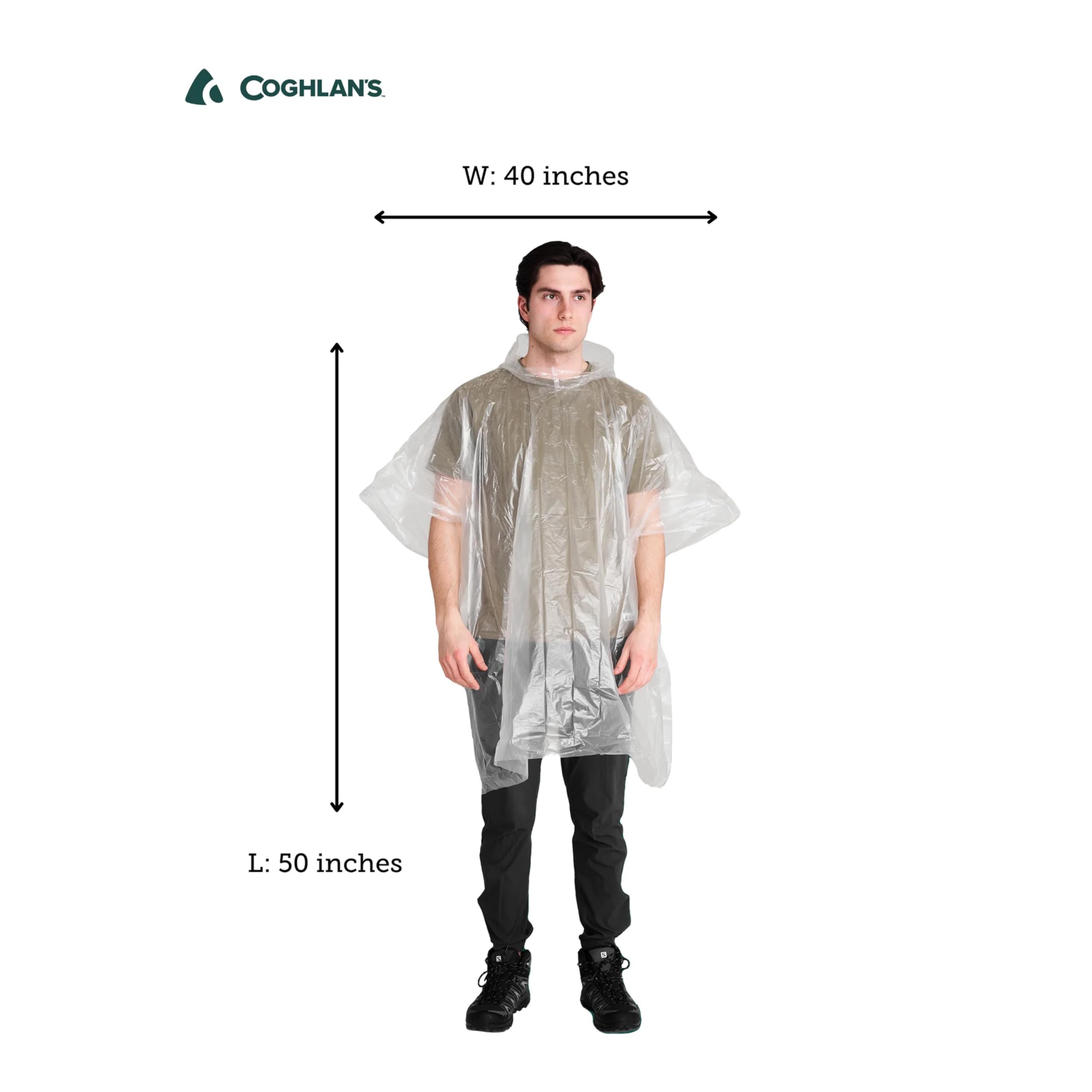 Coghlan's 50x80 inch poncho fits most adults