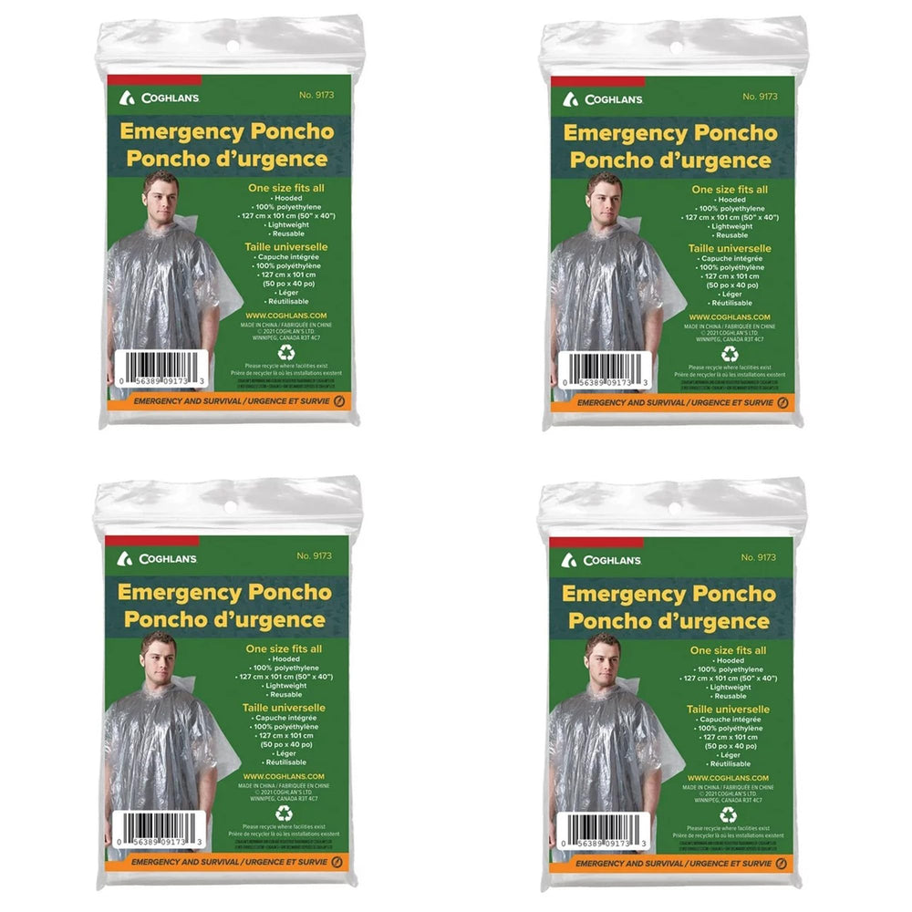 Coghlan's 9173 hooded emergency poncho keeps you dry in rain