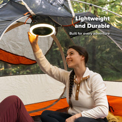 Coghlan's adjustable stand and integrated hook offer versatile setup.