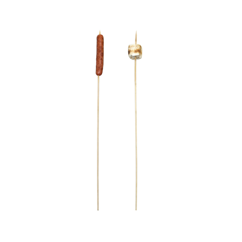Coghlan's bamboo roasting sticks 12-pack ideal for group camping and backyard barbecues.