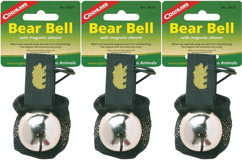 Coghlan's Bear Bell 425, pack-on-backpack attachment for wildlife alerts.
