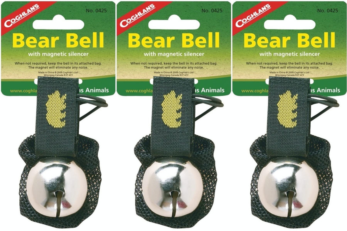 Coghlan's Bear Bell 425, pack-on-backpack attachment for wildlife alerts.