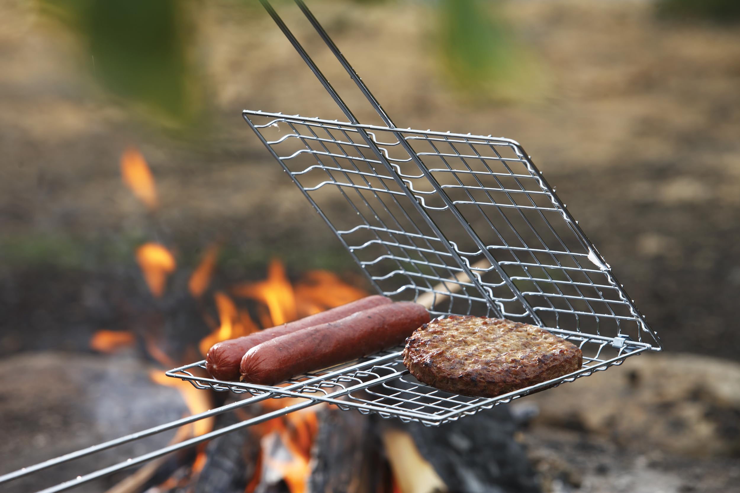 Coghlan's Broiler chrome-plated steel construction resists rust for outdoor use.