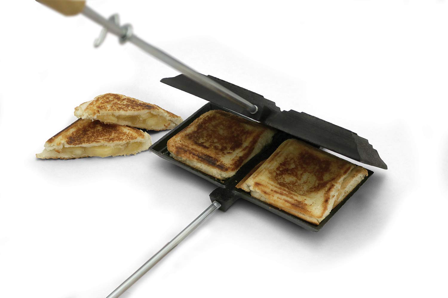 Coghlan's stay-cool wooden handles keep hands safe over hot coals.