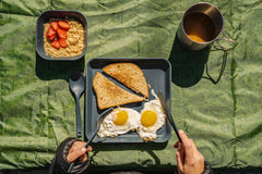 Coghlan's Camp Cutlery spoon close-up highlighting BPA-free material