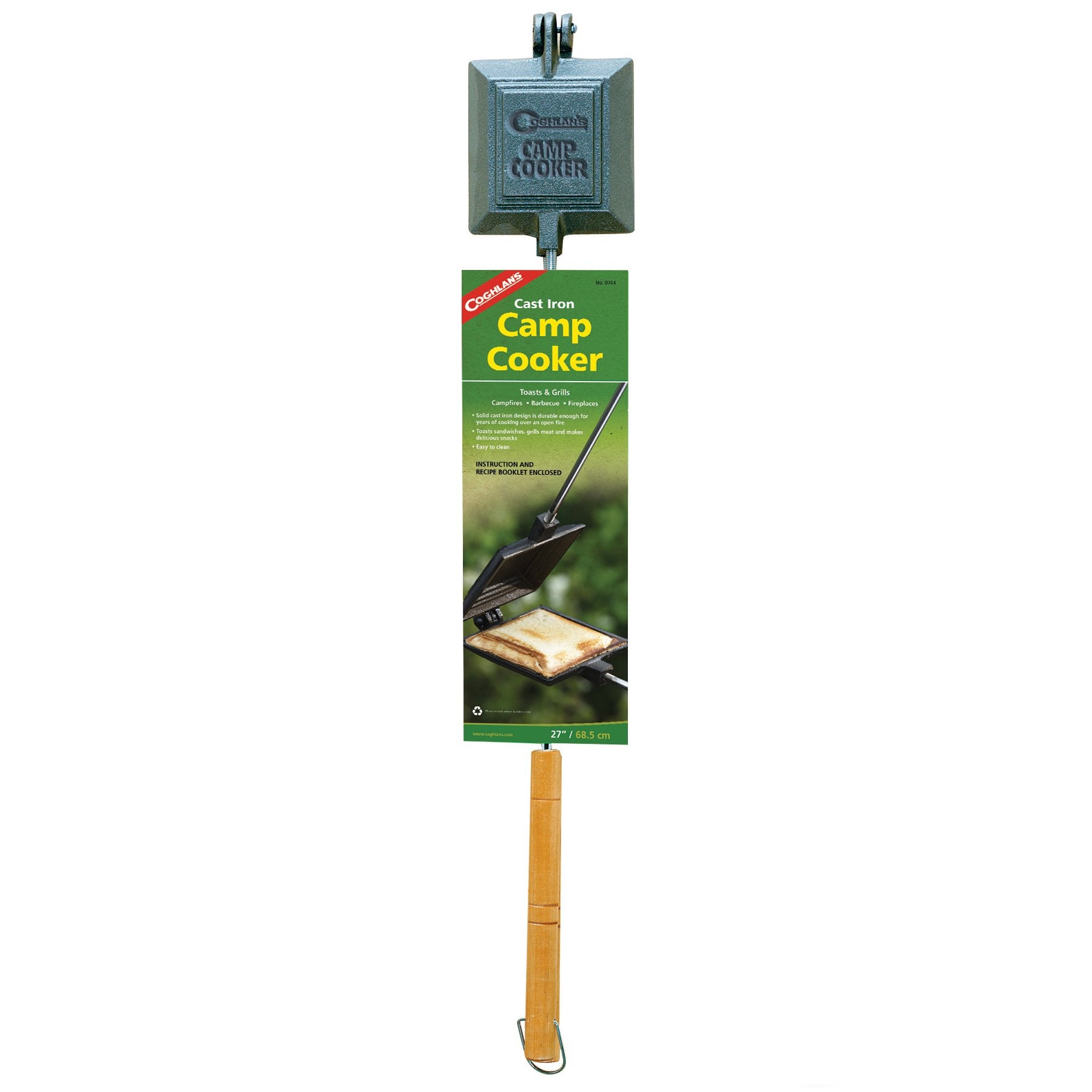 Reinforced hinge on Coghlan's camp cooker resists wear during long trips