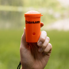 Coghlan's emergency horn delivering 120 dB blasts for emergency signaling up to a mile.
