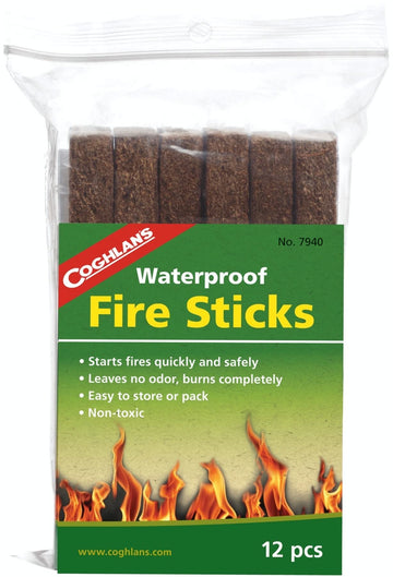 Coghlan's Fire Stick 5in front view for quick, odorless fire starting outdoors.