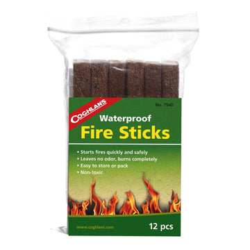 Coghlan's Fire Stick 5in side view, compact ignition for camping and grilling.