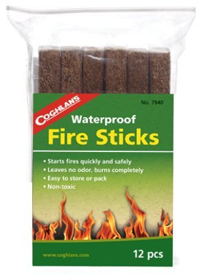 Coghlan's Fire Sticks for quick, odorless ignition of BBQs, campfires, and fireplaces
