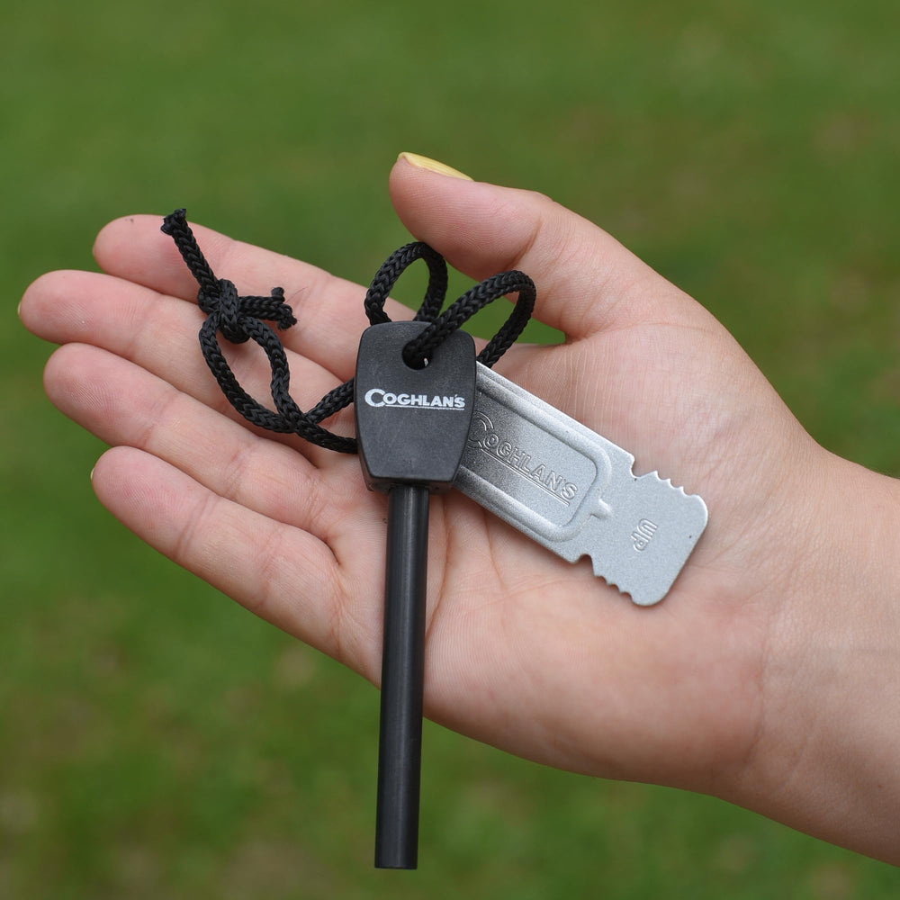 Coghlan's Flint Striker included in emergency kits for quick ignition.