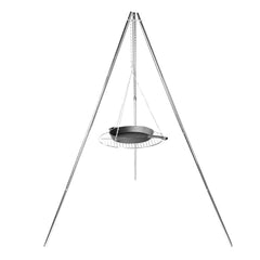 Coghlan's galvanized steel tripod provides durable stability on uneven ground