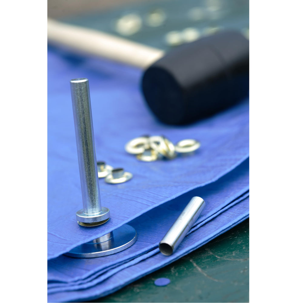 Coghlan's grommet kit packaged for camping, compact and travel-ready.