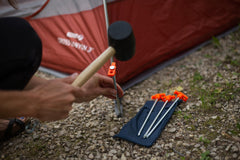 Coghlan's four-pack nail pegs delivering reliable holding power for tents and tarps