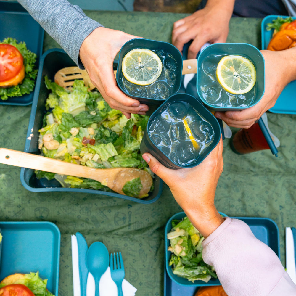 Coghlan's nesting design tableware, space-saving for camping gear.