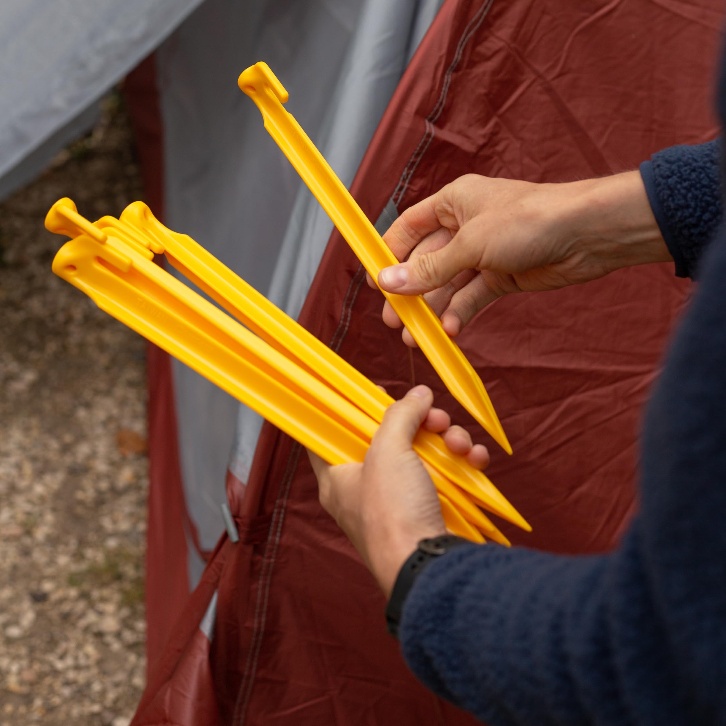 Coghlan's wide-flange design provides better ground grip across soil types.