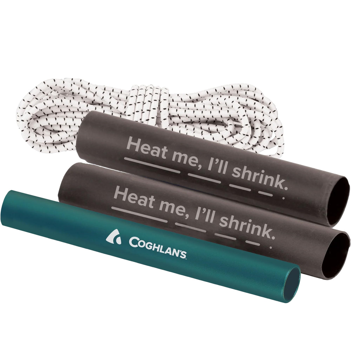 Coghlan's tent pole repair kit heat-activated sleeve in field use for quick fixes