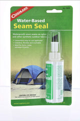 Coghlan's tent seam sealer bottle shown for easy waterproofing of sewn nylon seams.
