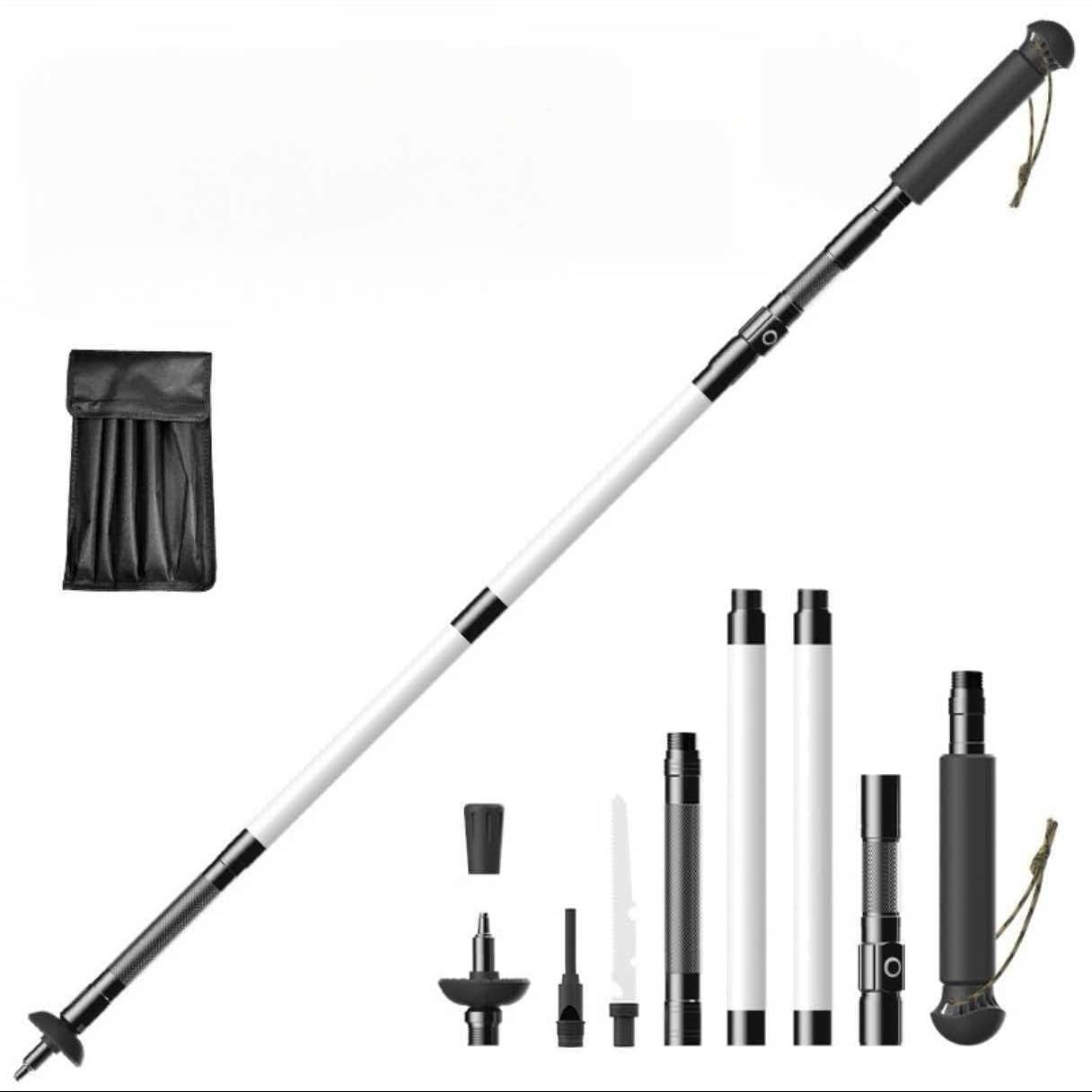 CoIerina illuminated hiking stick with extended length provides secure trail support.