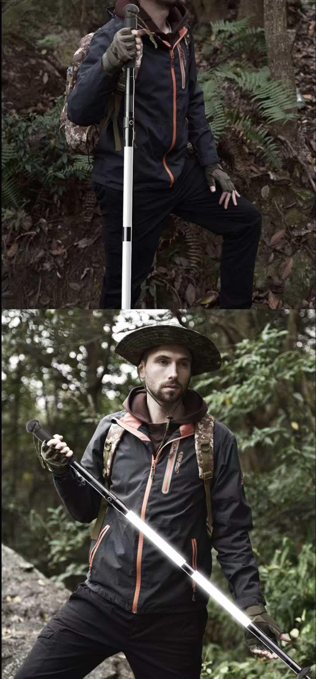 CoIerina multi-functional hiking stick adds on-trail tools for convenience.