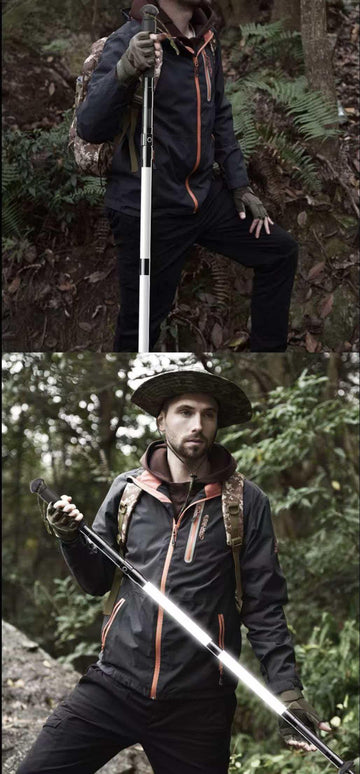 CoIerina multi-functional hiking stick adds on-trail tools for convenience.