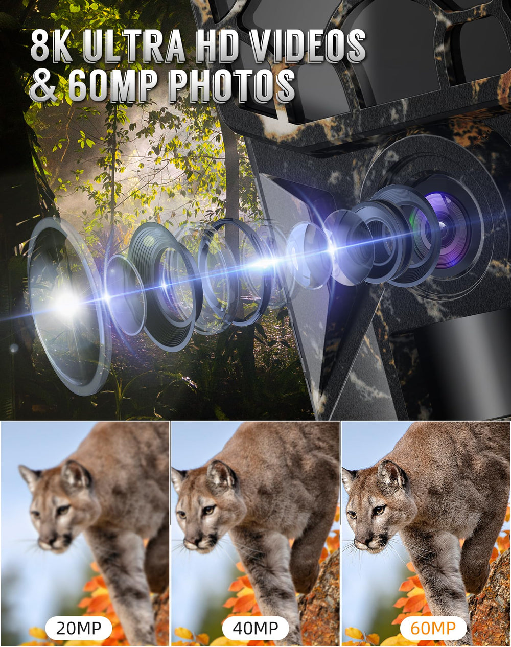 Cokque trail camera 65ft detection distance enables reliable wildlife monitoring from afar