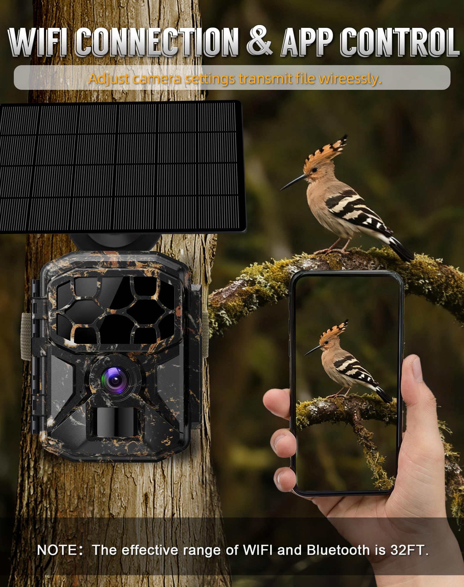 Cokque trail camera wifi app connection for easy preview and transfer