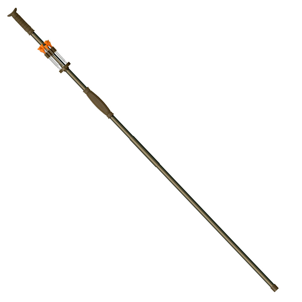 Cold Steel blowgun mechanism close-up, highlighting simple, reliable action.
