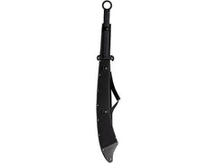 Cold Steel Chinese Sword Machete 24in Cor-Ex sheath view, safety and quick access.