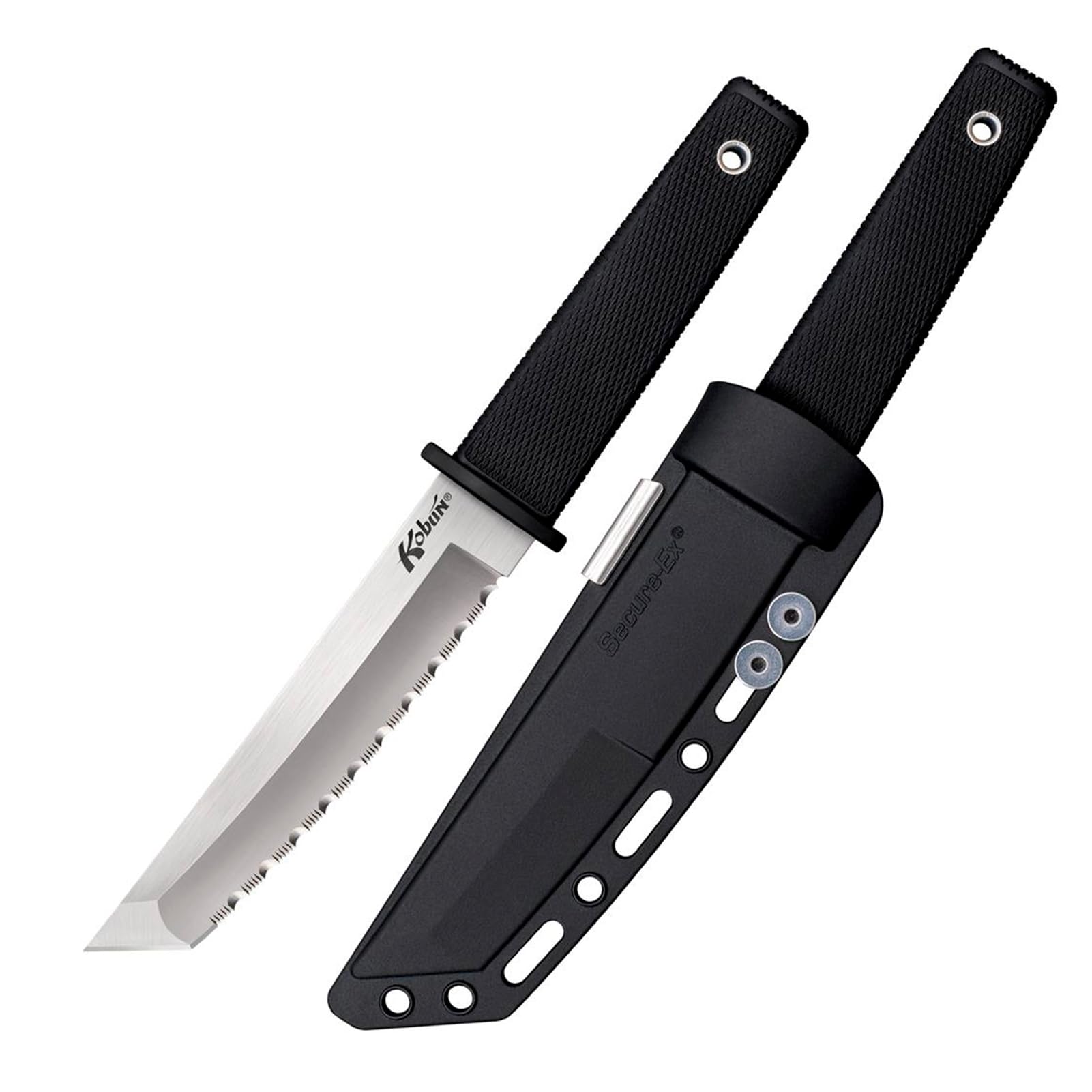 Close-up of Cold Steel Kobun serrated fixed blade (5-1/2in)