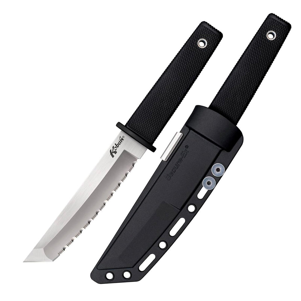 Close-up of Cold Steel Kobun serrated fixed blade (5-1/2in)