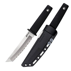 Close-up of Cold Steel Kobun serrated fixed blade (5-1/2in)