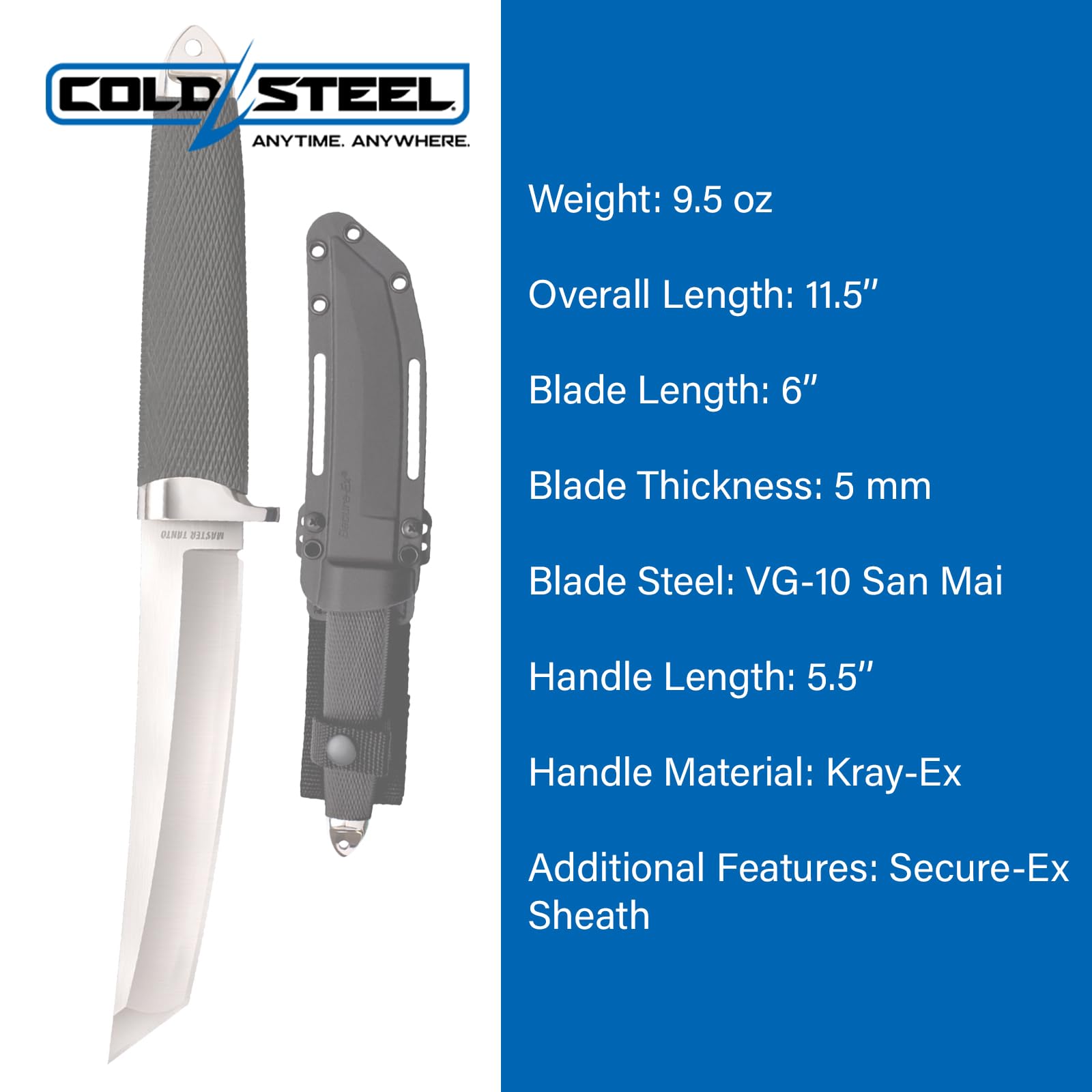 Overall length and Kray-Ex handle of Master Tanto