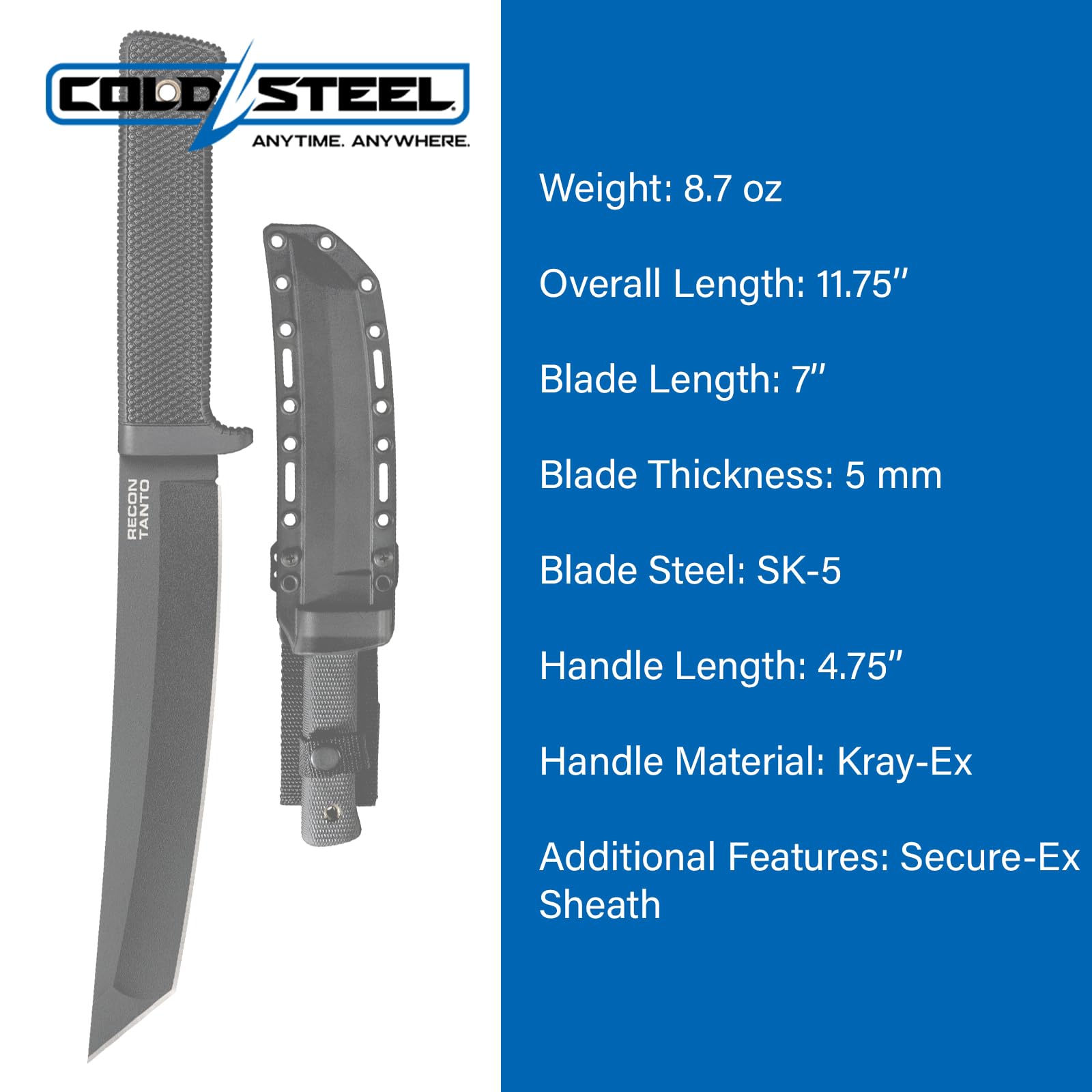 Recon Tanto with Secure-Ex sheath ready for carry