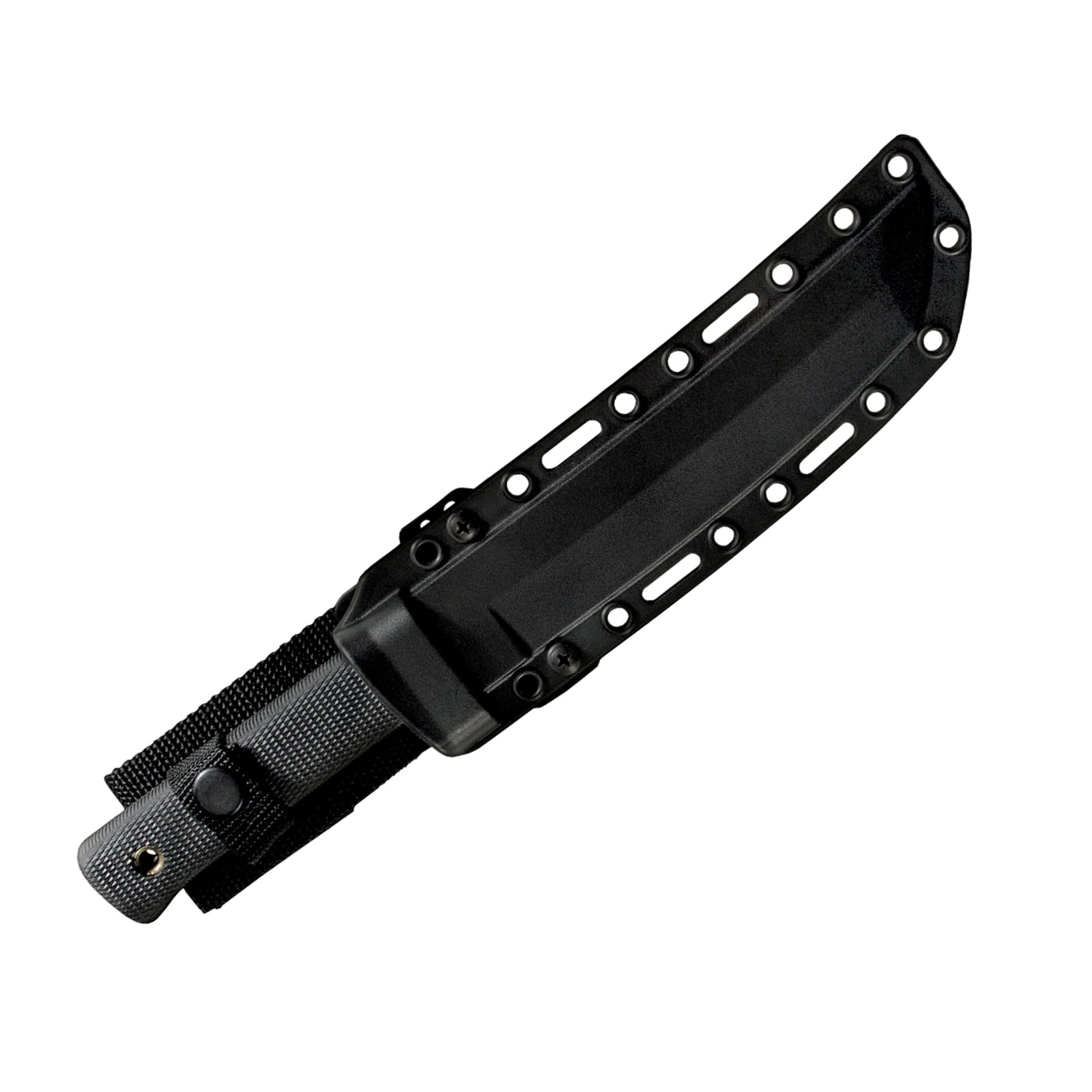 Full knife length with sheath attached