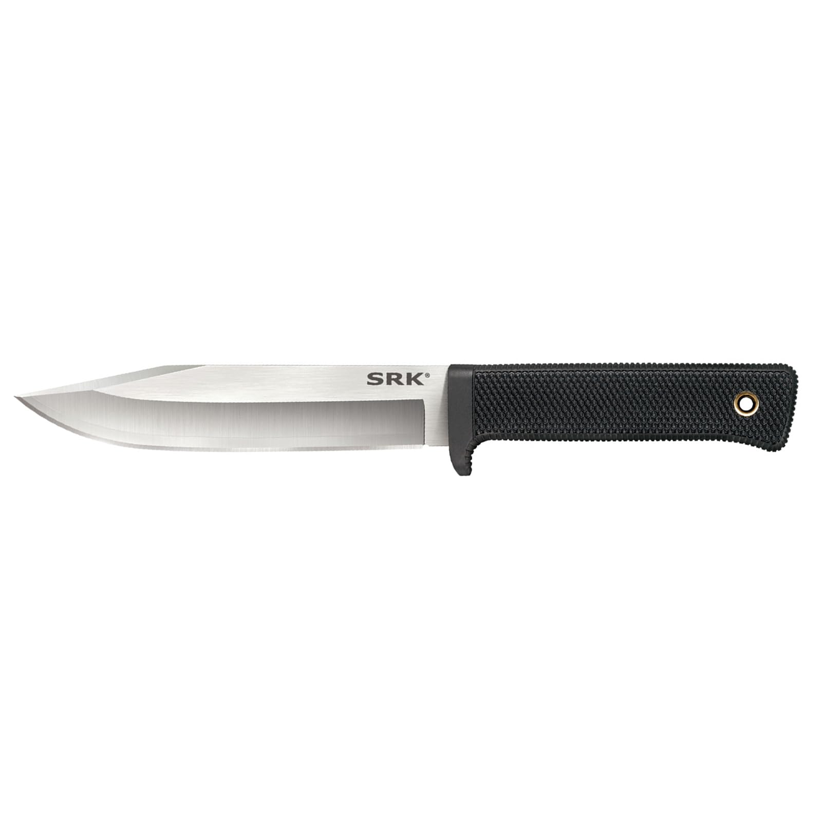 SRK 6-inch clip-point blade close-up showing VG-10 San Mai steel
