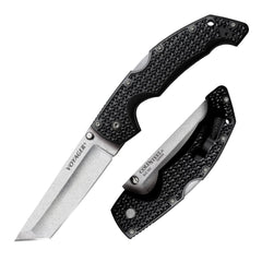 4 inch AUS10A Tanto blade on Cold Steel Voyager Large