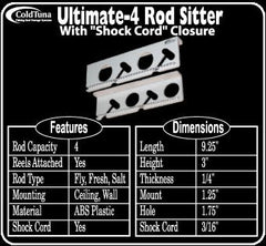 ColdTuna Ultimate 4 Rod Sitter sturdy ABS plastic construction resists corrosion.