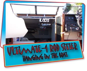 ColdTuna Ultimate 4 Rod Sitter with shock cord closure prevents rods from slipping out.